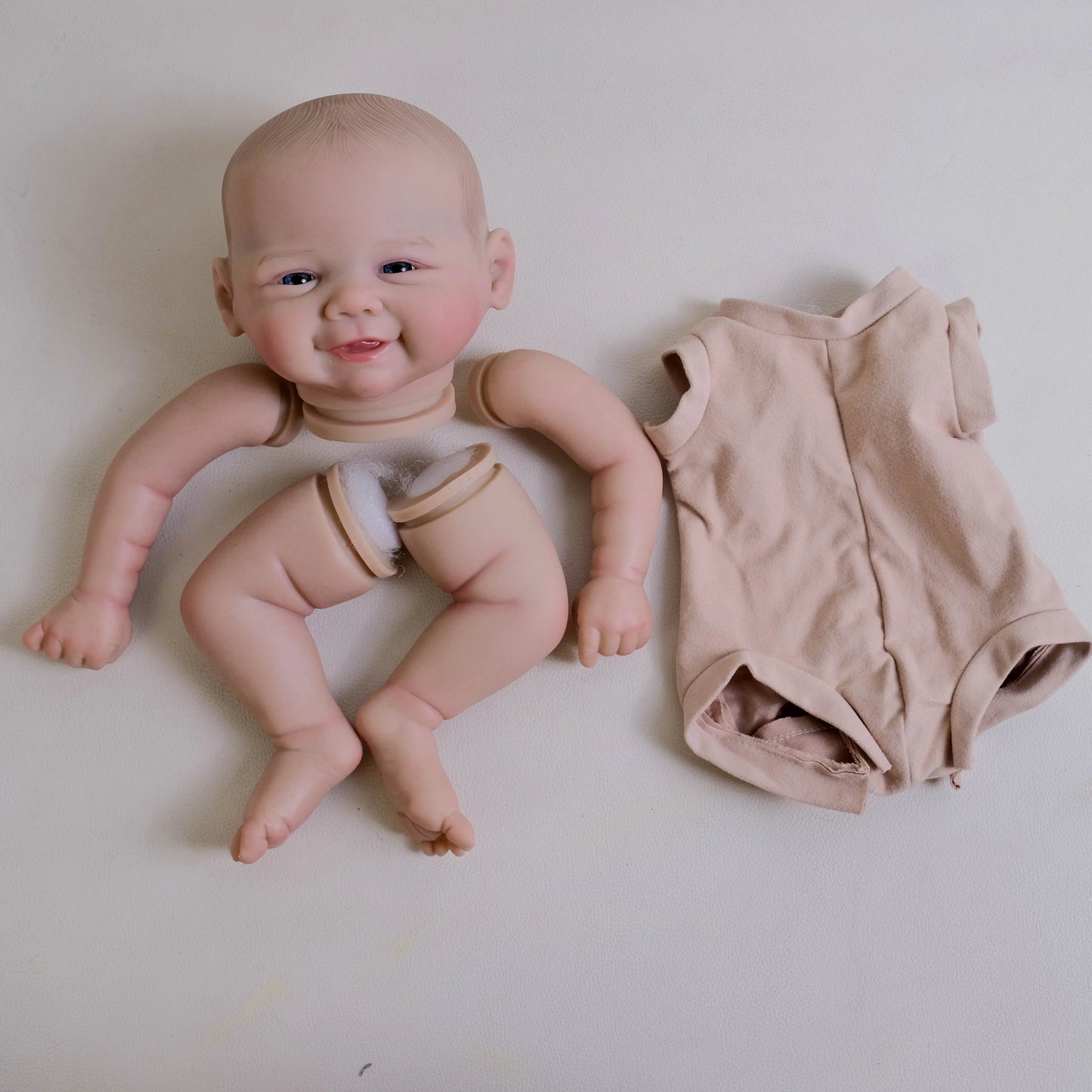 19 Inch Vivienne Lifelike Reborn Doll Kit NPK Already Painted Finished DIY Parts with Cloth Body for Collectors