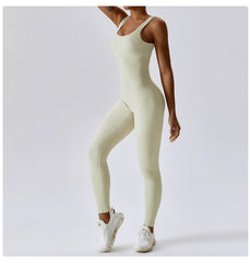 Women's Yoga One Piece Tracksuit Jumpsuit Seamless Sportswear Yoga Suit Gym