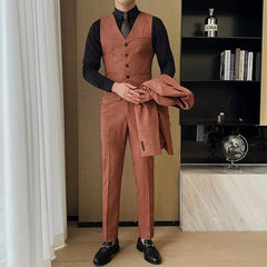 Tuxedo for Mens: Elegant Men's 3-Piece Slim Fit Suit - Luxury Formal Tuxedo for Weddings