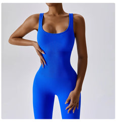 Women's Yoga One Piece Tracksuit Jumpsuit Seamless Sportswear Yoga Suit Gym