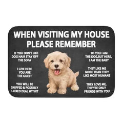 Please Remember Shih Tzu Dogs House Rules Entrance Doormat Decor Kitchen Welcome