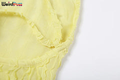 Weird Puss Cross Bandage Women Maxi Dress Backless Sleeveless O Neck Elegant