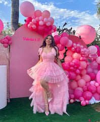 Homecoming Dresses: Pink Wedding Dress Party Evening Elegant Celebrity Dresses