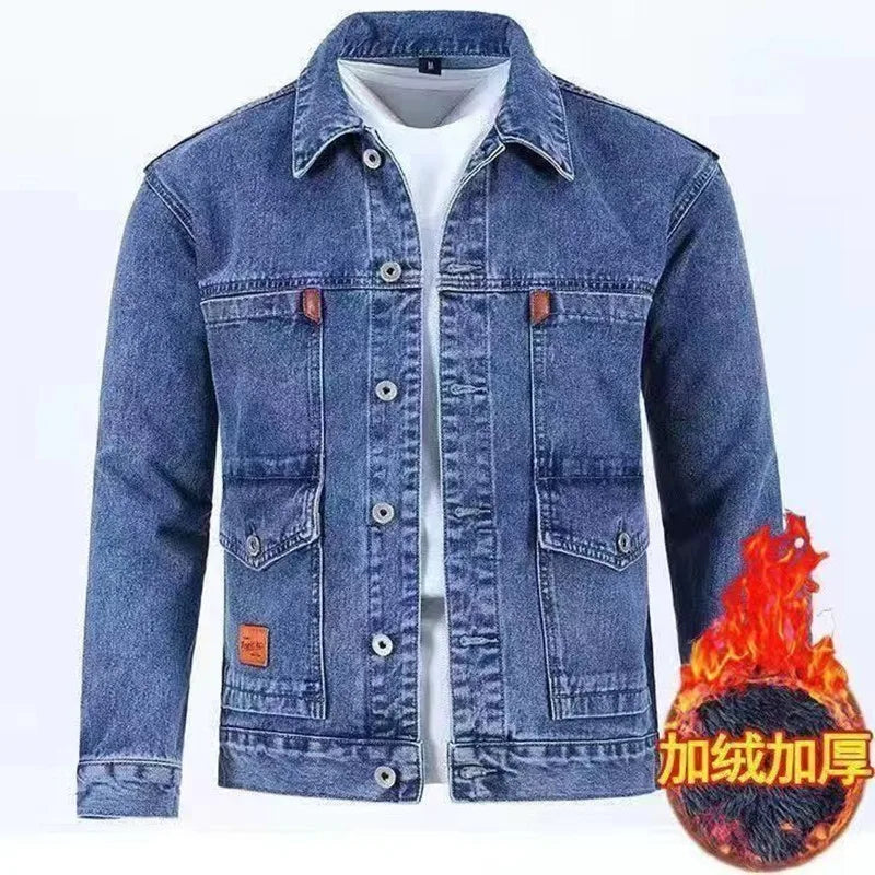 Autumn and Winter New Men's Classic Fashion All-Match Denim Jacket