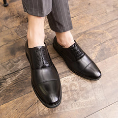Luxury Business Oxford Leather Shoes Men Breathable Rubber Formal Dress Shoes
