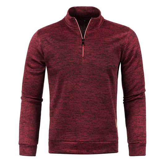 Men's Sweatshirts Half Zipper Pullover Male Long Sleeve Flleece Sweater Clothes
