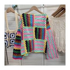 Colorful Sweater Coat Women's Autumn Fashion Unique Top Style Slim and Versatile