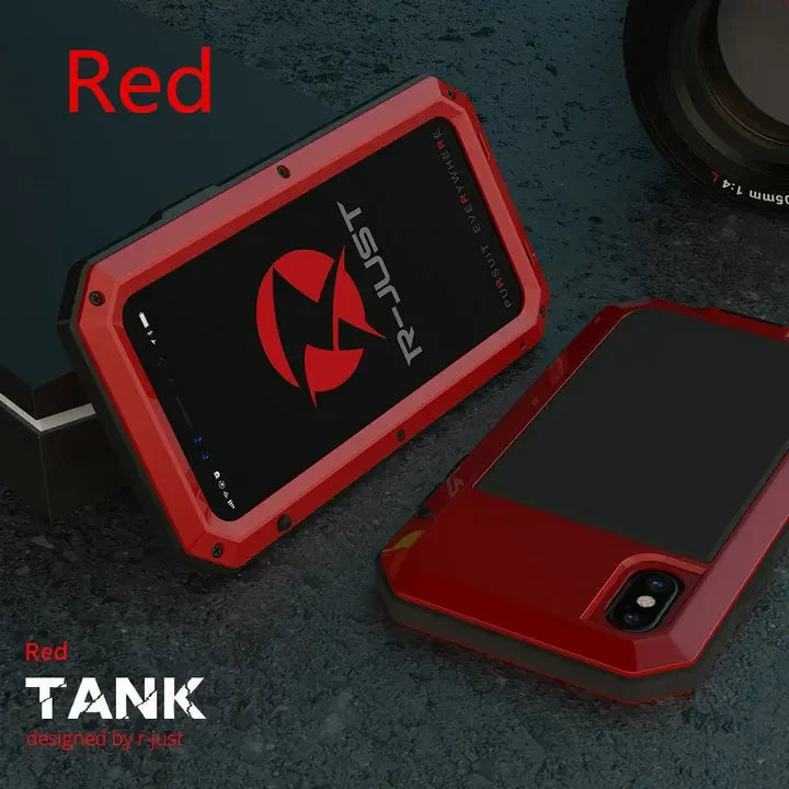 Heavy Duty Protection Armor Metal Phone Case for iPhone 17 16 15 14 13 12 11 Pro XS MAX SE XR X 6 7 Aluminum Shockproof Cover