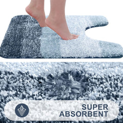 Bath Mat U-Shaped Extra Soft Bathroom Rug Absorbent Bathroom Carpet