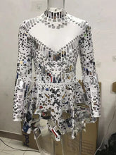 Formal attire Dresses: Party Evening Dress Women Long Sleeve Stretch Mini Dress