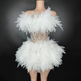 Evening Dresses: Strapless Mini Sheath Two-Pieces Set Birthday Evening Party Dress