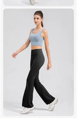 Sports Flared Leggings Womens Yoga Pants Gym Fitness Tights