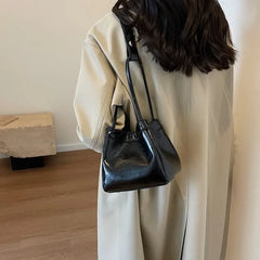 Design Sense Red Women Fashion Texture Shoulder Bag Popular