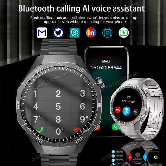 2025 New GPS NFC GT5 Pro Smart Watch Men HD AMOLED Screen Heart rate Bluetooth Call IP68 Waterproof Man Smartwatch Holiday Gifts