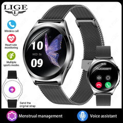 1.27inch AMOLED Women's Smart Watch Custom Watch Face Smartwatch Ladies Heart Rate Monitoring Bluetooth Call Waterproof Bracelet