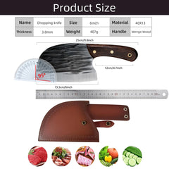Handmade Forged Meat Cleaver Chopping Butcher Knife Bone Cutter High Carbon