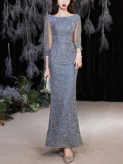 Homecoming Dresses: Prom Vestidos U-Neck Zip Slim Evening Dresses