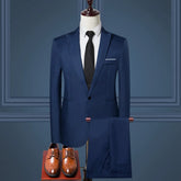 Beach Wedding Outfit Men: Men's Wedding Suit Elegant Suit Set 3 Pieces Formal Classic