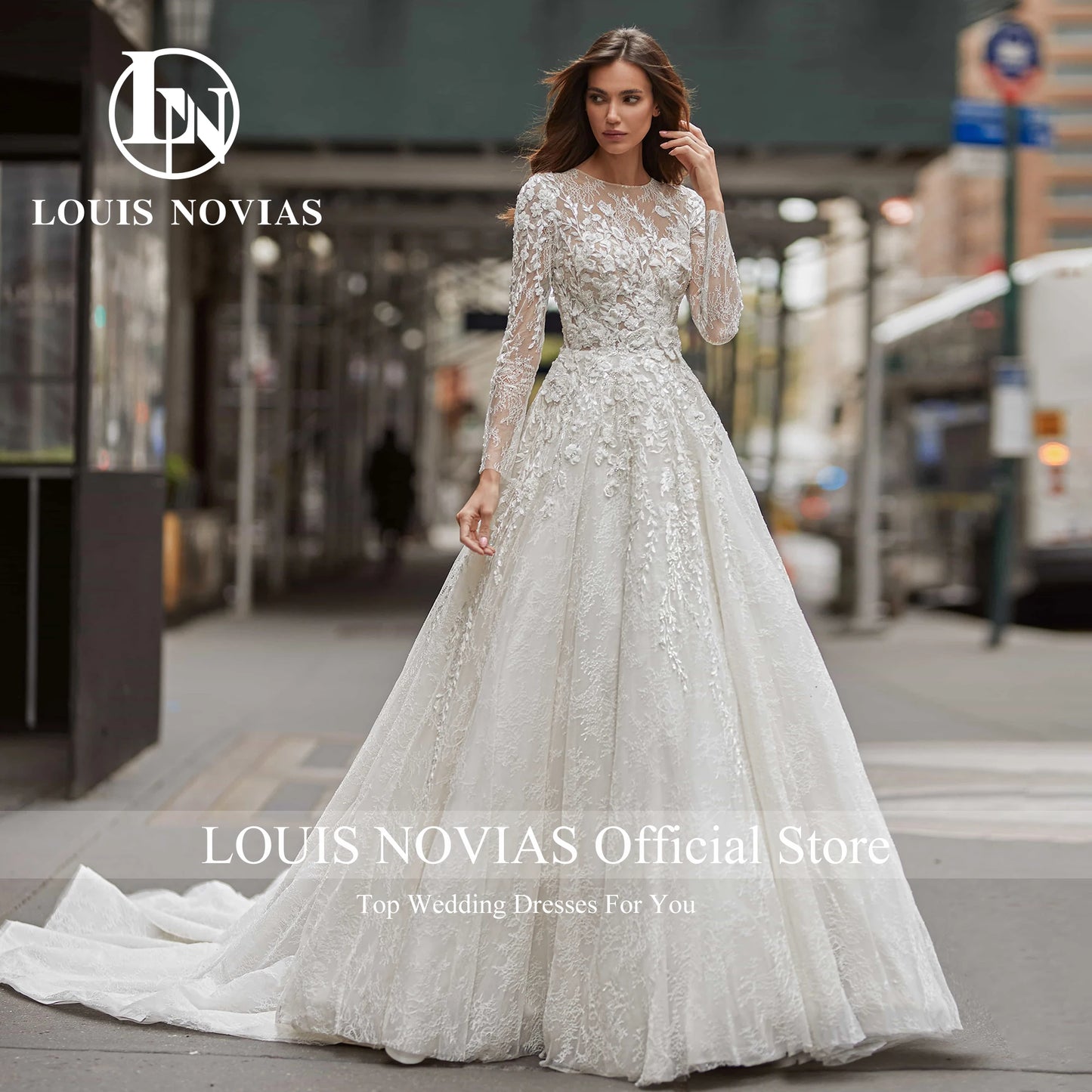 White Bridesmaid Dresses: A-Line Long Sleeve Wedding Dresses Sequined Illusion