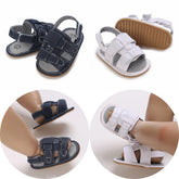 Baby Sandals Shoes Toddler Girl Boy Canvas Sandals Rubber Sole Non-Slip First Walker