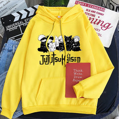 Anime Jujutsu Kaisen Hoodie Kawaii Gojo Satoru Graphic Hoodie Autumn Winter Plus Size