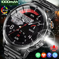 2026 New T-REX3 Outdoor Smart Watch 1.85inch AMOLED 1000mAh Large Battery 5ATM Waterproof Voice Call Sports Men Fitness Bracelet