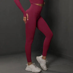 Women Seamless Yoga Pants Fitness Sports Running Sportswear Stretchy Lifting Tights