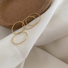 0.5mm Extremely Thin Stainless Steel Anti-Tarnish Rings for Women Fashion