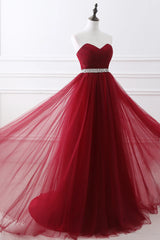 Evening Dresses: Lace Up Crystal Sequined Formal Party Sleeveless Prom Gowns