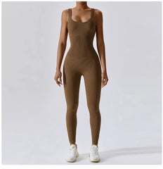 Women's Yoga One Piece Tracksuit Jumpsuit Seamless Sportswear Yoga Suit Gym