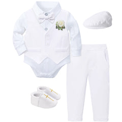 Baptism Outfit Boy Infant Baby Church Christening Suit Toddler White Blessing Set Newborn Easter Birthday Party Gift Clothes