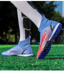 Soccer Shoes Men High Ankle Adult Professional Non-Slip Spike Indoor Football Boots