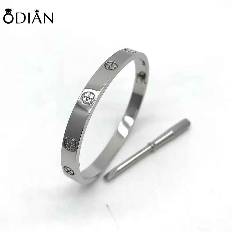 Luxury Brand Jewelry Fashion Stainless Steel Charm Luxury Jewelry Bangle SCREW Cartierreds Bracelets Couple Gift