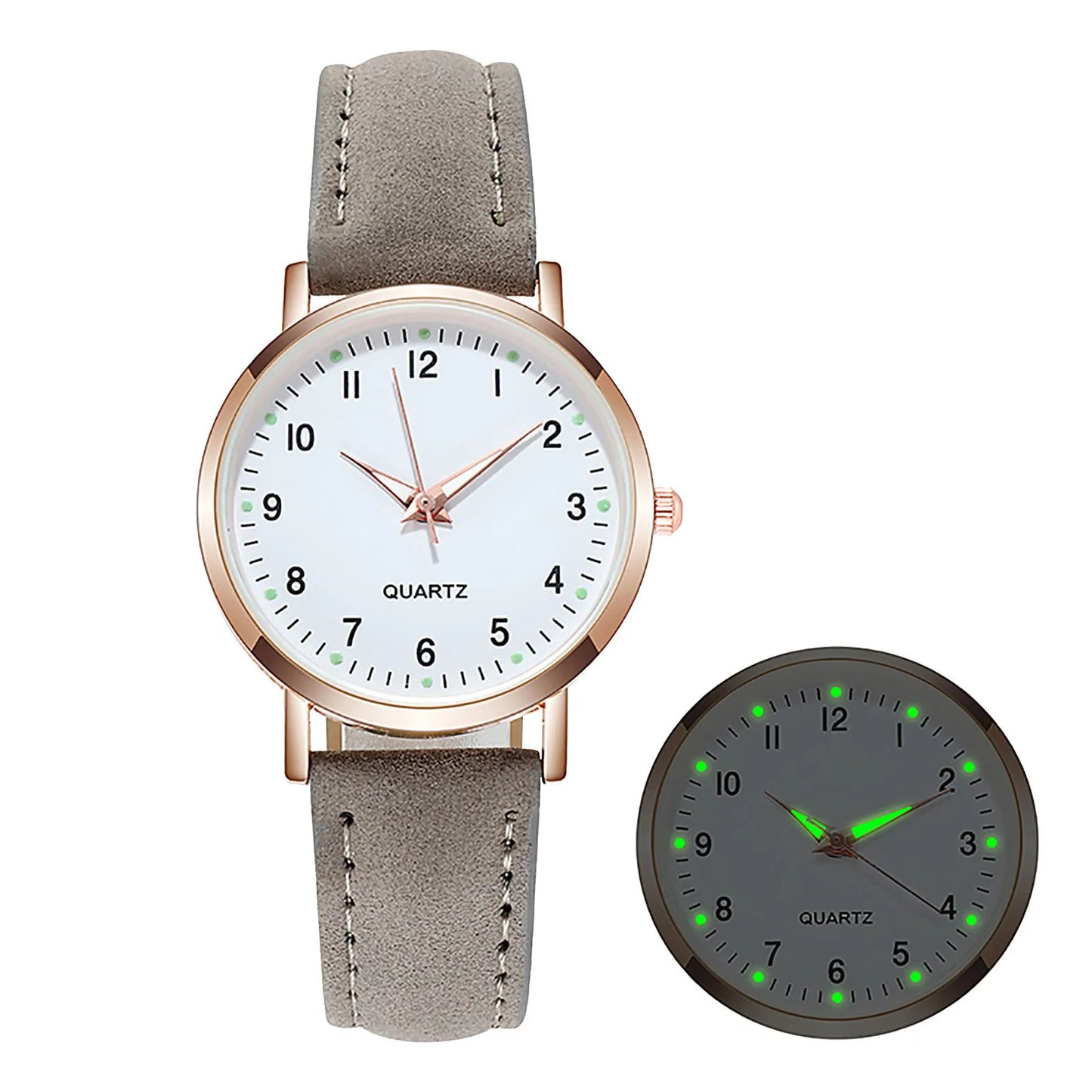 Fashion Temperament Ladies Belt Watch Analog Luminous Quartz Watch Fashionable Simple Style Quartz Wristwatch Reloj Mujer