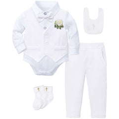 Baptism Outfit Boy Infant Baby Church Christening Suit Toddler White Blessing Set Newborn Easter Birthday Party Gift Clothes