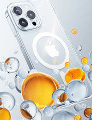 Magnetic Transparent Case For iPhone 15 14 13 Pro Max Case For Magsafe Wireless Charge Shockproof Cover Anti-fall