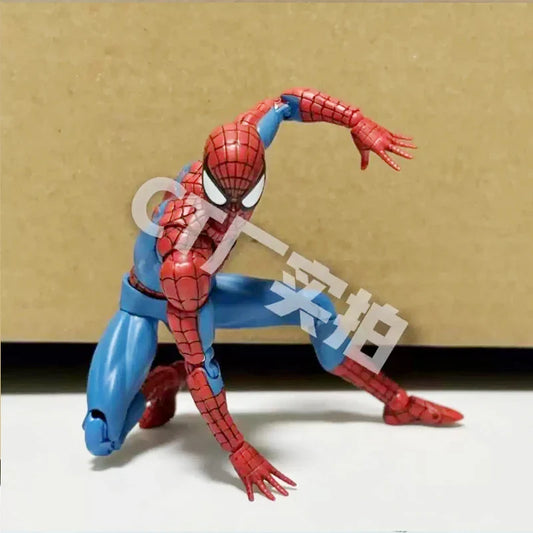 Ct Toys Spiderman Mafex 185 Classic Costume Ver Miles Morales Spider-Man Action Figure Anime Model Gift Toys 15cm