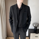 Mens Beach Wedding attire: Casual Western-style Suit Men's Formal Korean Version