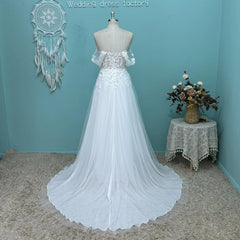 White Bridesmaid Dresses: Elegant Beach Wedding Dress Lace