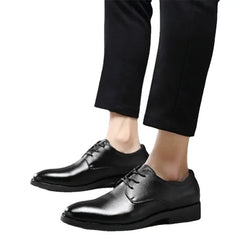 Leather Shoes for Men Formal Dress Wedding Flats British Style Casual Oxfords