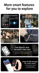 2025 New Smart Watch Men Women Camera Take Photos Record Video Health Monitor Sports Fitness Waterproof BT Call Smartwatch