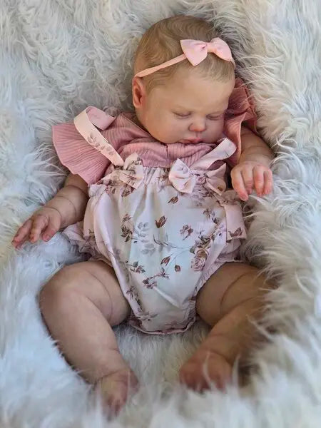 NPK 19-inch Reborn Girl Baby Doll - Hand-Painted Finish Soft Cloth Body Realistic Vinyl Pickle Doll High-Quality Collectible