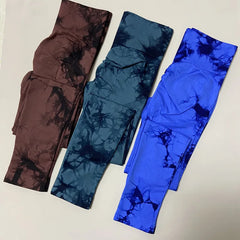Tie Dye Seamless Leggings Push Up Women Mallas Sports Fitness Contour Yoga
