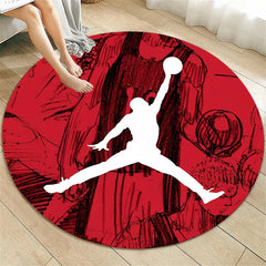 Basketball Star Carpet for Living Room Rugs Camping Picnic Mats Flannel Anti-Slip Rug