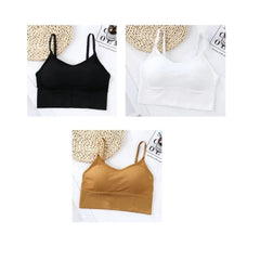 Sports Bra with removable cups Seamless Comfortable Wireless Bra For Women