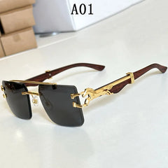 Sunglasses Women Square Rimless Sunglasses For Men Vintage