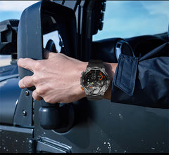 LIGE Military Smart Watch Men 1000mAh Battery Outdoors LED Flashlight Waterproof Heart Rate Sport BT Call 1.7" AMOLED Smartwatch