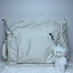 Simplicity Oxford Canvas Composite Shoulder Bag Solid Color Versatile Lazy Style