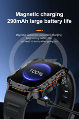 LIGE 2025 Rugged Military Smart Watch Men Outdoor Watches lP68 Waterproof 1.95" Al Voice BT Call Man Smartwatch For Android IOS