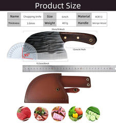 Handmade Forged Meat Cleaver Chopping Butcher Knife Bone Cutter High Carbon